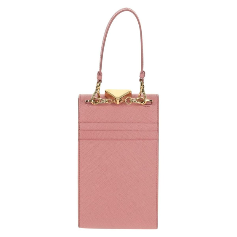 【日本直送】PRADA 鏈條單肩包 皮革 兩用 粉紅金 1BP050 正品 134332M-1