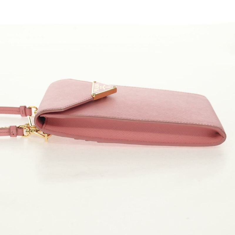 【日本直送】PRADA 鏈條單肩包 皮革 兩用 粉紅金 1BP050 正品 134332M-2