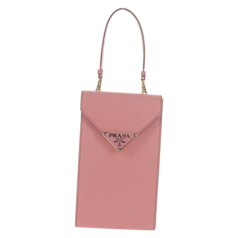 【日本直送】PRADA 鏈條單肩包 皮革 兩用 粉紅金 1BP050 正品 134332M-12