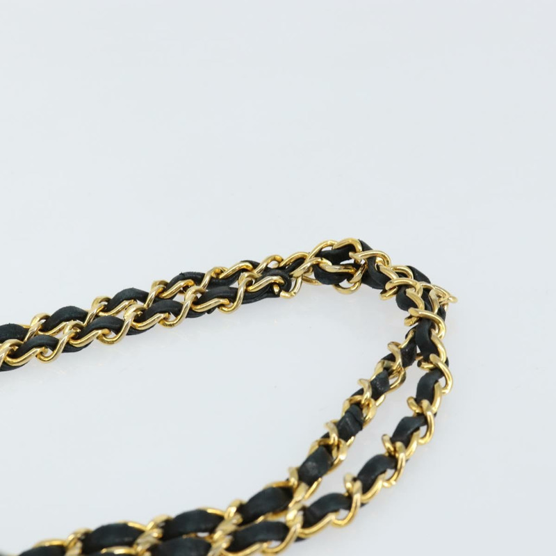 【日本直送】香奈兒 Matelasse 23 鏈條肩背包，羊皮材質，黑色，金色雙C標誌，正品編號 145577SAV-13