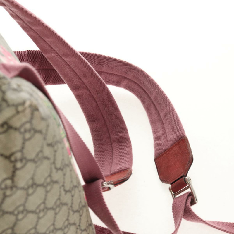 【日本直送】GUCCI GG Blooms 雙肩包 PVC 米色 銀色 405019 正品 152607V-15