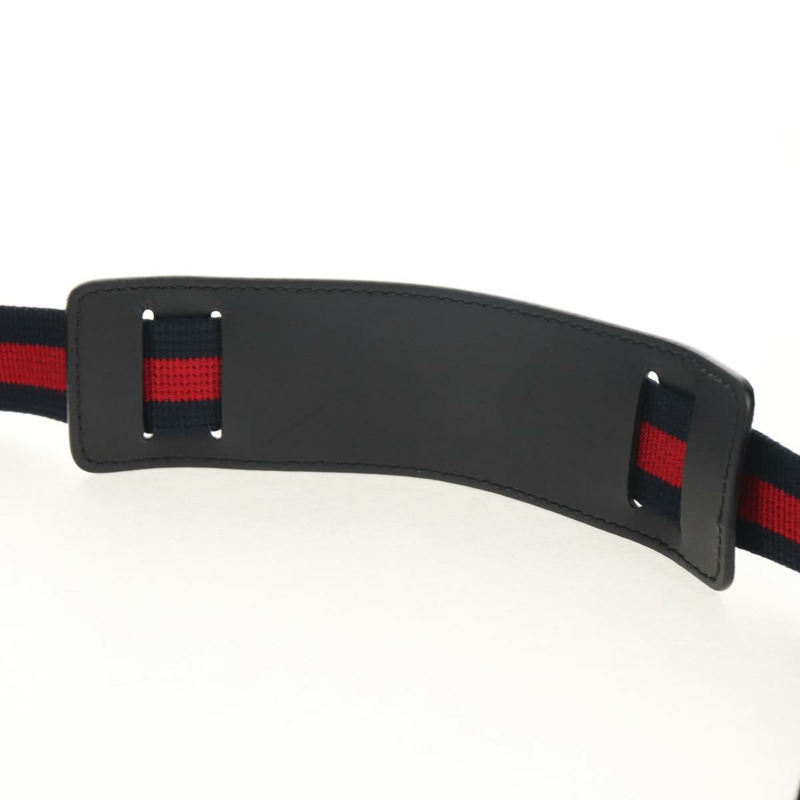 【日本直送】GUCCI GG Supreme Sherry Line 單肩包 PVC 黑色銀色 598103 Auth am9634M-14