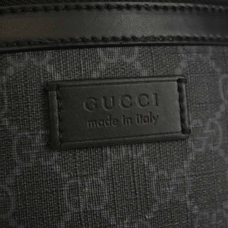 【日本直送】GUCCI GG Supreme Sherry Line 單肩包 PVC 黑色銀色 598103 Auth am9634M-19