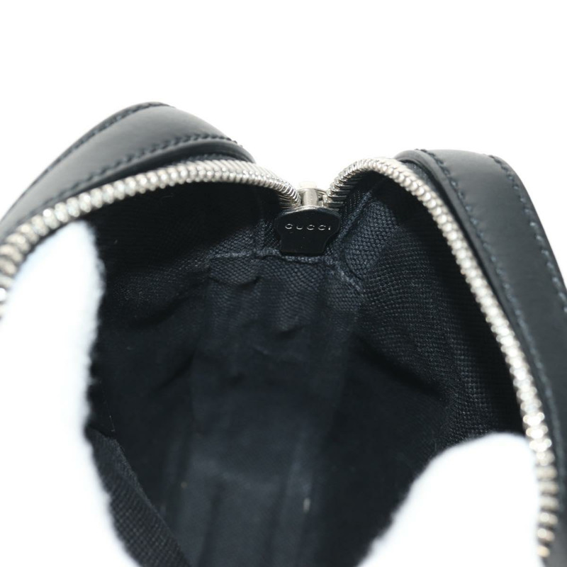【日本直送】GUCCI GG Supreme Sherry Line 單肩包 PVC 黑色銀色 598103 Auth am9634M-24