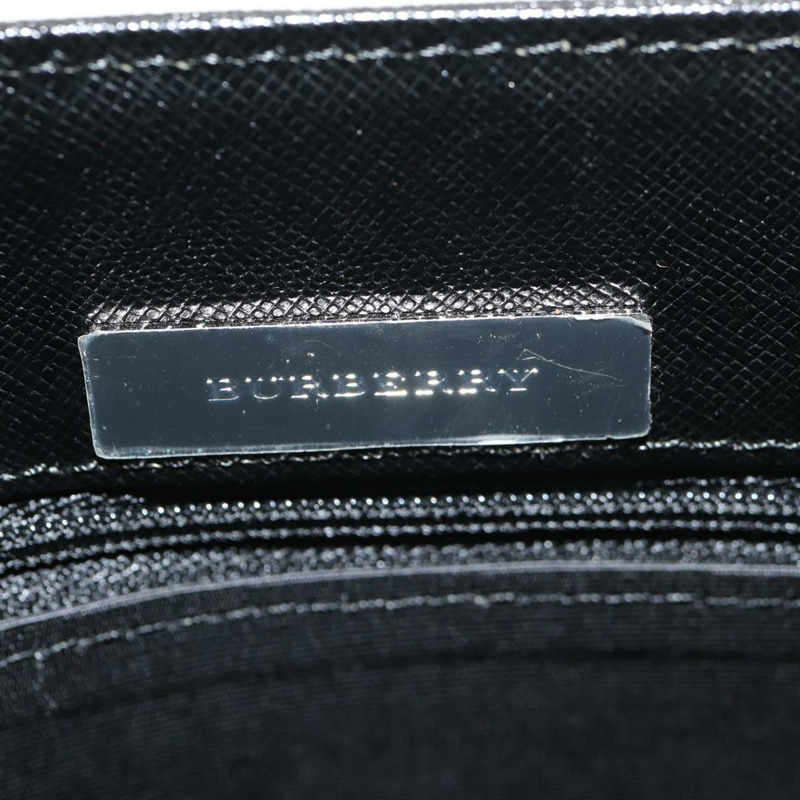 【日本直送】BURBERRY Nova 格紋手提包 帆布 米色 銀色 正品 am9603V-9