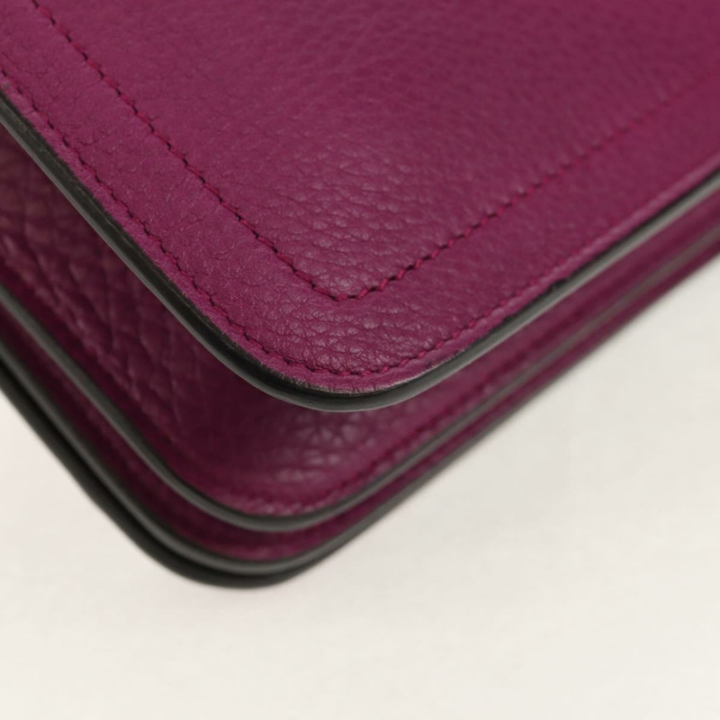 【日本直送】Salvatore Ferragamo Gancini 鏈條單肩包，紫色金色皮革，正品編號 153364V-16