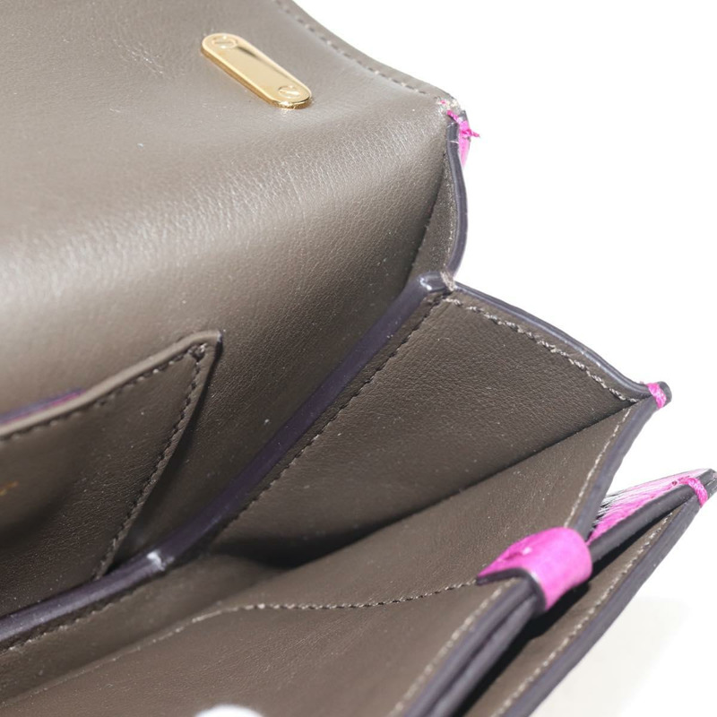 【日本直送】Salvatore Ferragamo Gancini 鏈條單肩包，紫色金色皮革，正品編號 153364V-23