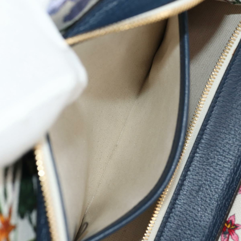 【日本直送】GUCCI Flora 手袋 帆布 兩用 藍白配色 550141 正品 am9636M-26