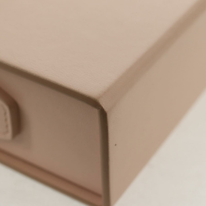 【日本直送】FENDI Box 橫向單肩包 皮革 粉紅色 金色 正品 151310V-16