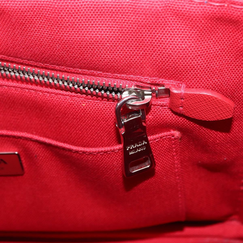 【日本直送】PRADA Canapa PM 手袋 帆布 2way 藍色 銀色 Auth 152636-22