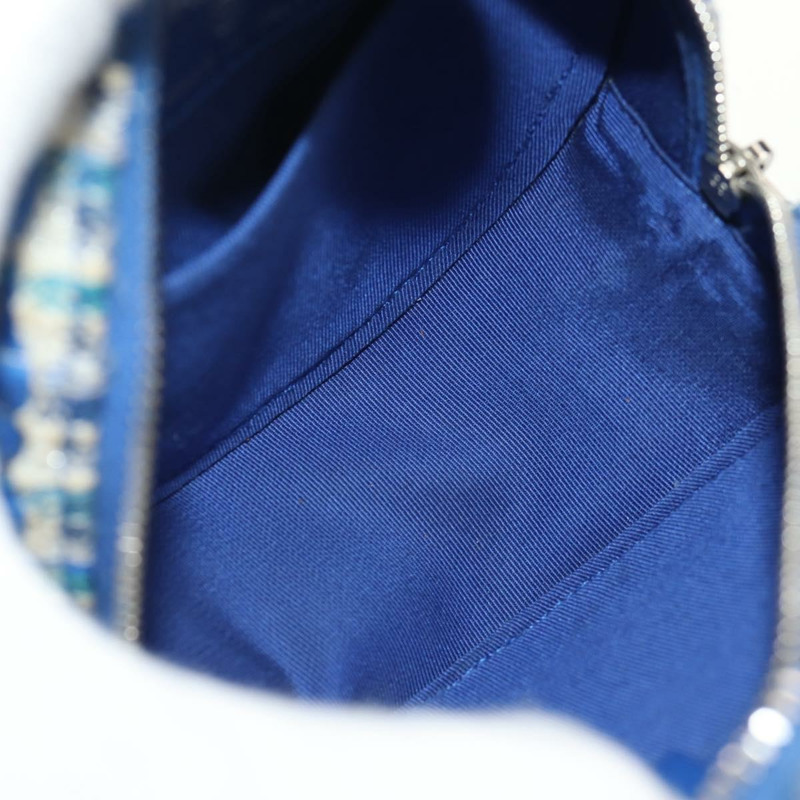 【日本直送】香奈兒鏈條肩背包，斜紋軟呢，藍色，銀色，CC標誌，正品編號bs30994SAV-8