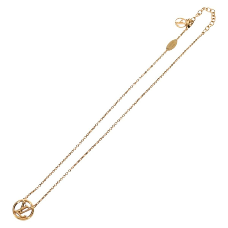 【日本直送】路易威登 Collier L TO V 項鍊 金屬 金 M80259 LV Auth BA7731M-1