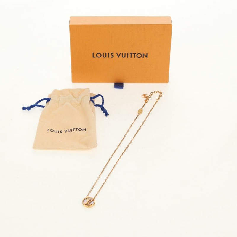 【日本直送】路易威登 Collier L TO V 項鍊 金屬 金 M80259 LV Auth BA7731M-11