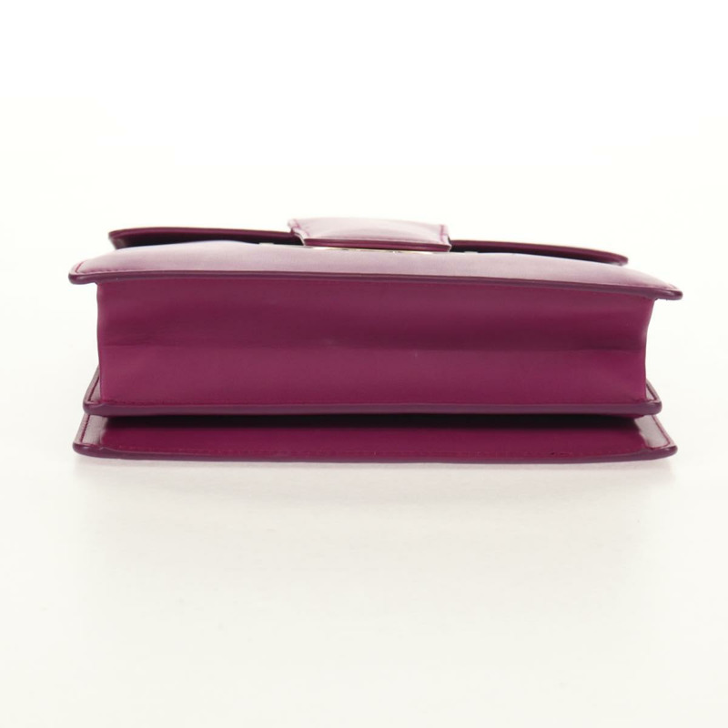 【日本直送】Salvatore Ferragamo 鏈條單肩包 皮革 紫色 金色 正品 152688V-4