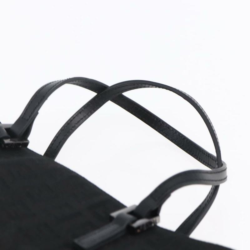 【日本直送】FENDI Zucchino帆布手提包 黑色 銀色 正品 am9157-7