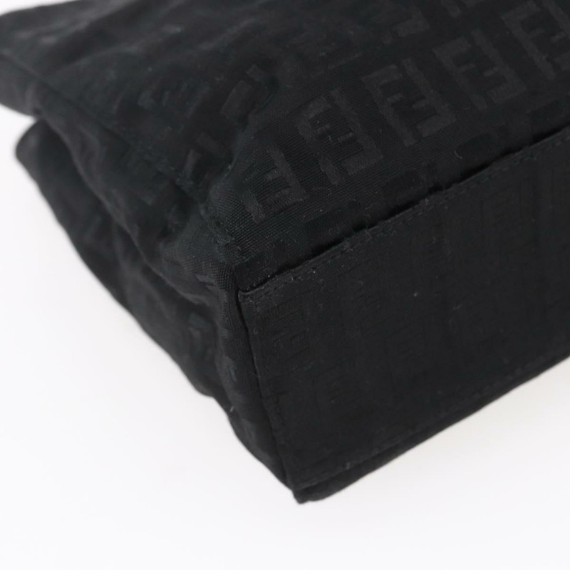 【日本直送】FENDI Zucchino帆布手提包 黑色 銀色 正品 am9157-8
