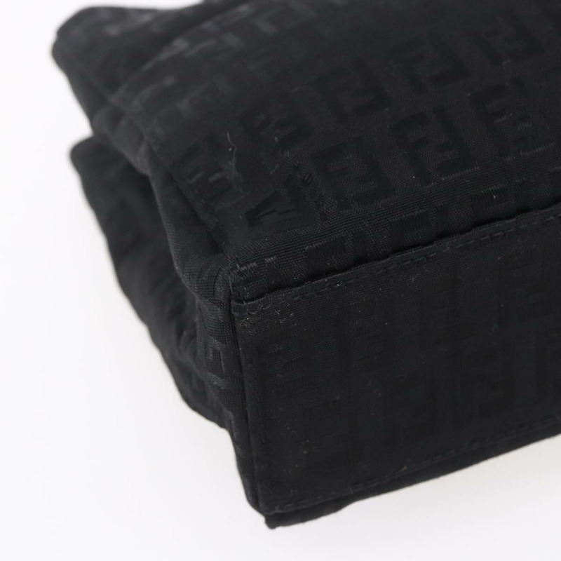 【日本直送】FENDI Zucchino帆布手提包 黑色 銀色 正品 am9157-14