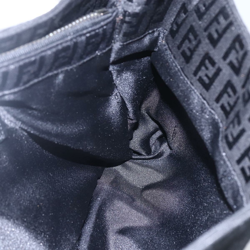 【日本直送】FENDI Zucchino帆布手提包 黑色 銀色 正品 am9157-19
