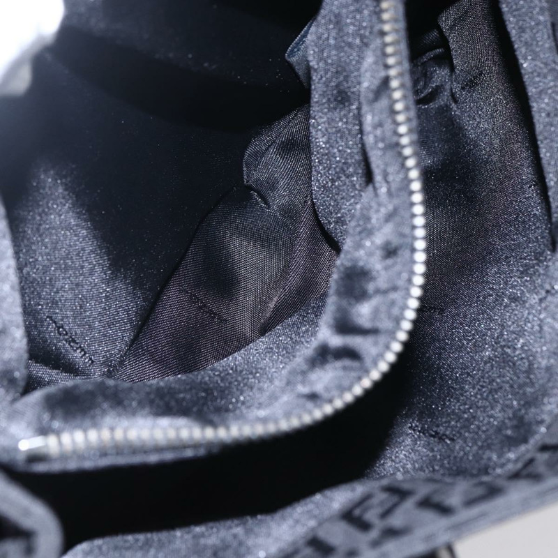 【日本直送】FENDI Zucchino帆布手提包 黑色 銀色 正品 am9157-20