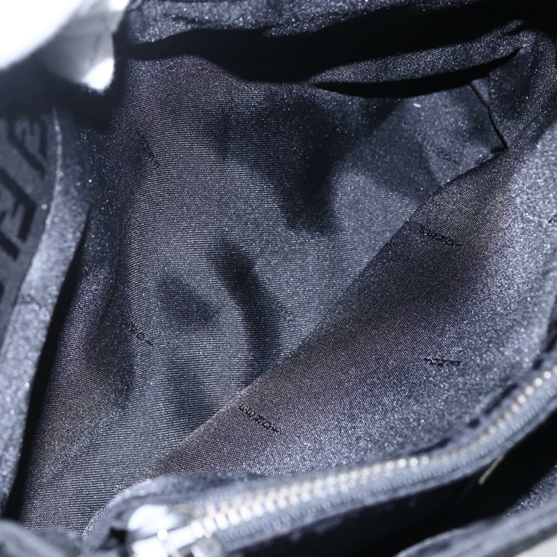 【日本直送】FENDI Zucchino帆布手提包 黑色 銀色 正品 am9157-21