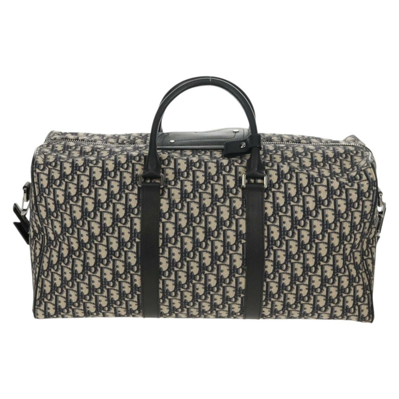 【日本直送】Christian Dior Trotter 帆布提花 Lango 50 手袋 海軍藍 銀色 正品 152454SM-1