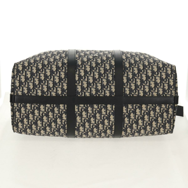 【日本直送】Christian Dior Trotter 帆布提花 Lango 50 手袋 海軍藍 銀色 正品 152454SM-4