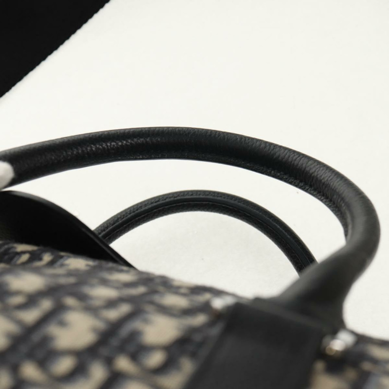 【日本直送】Christian Dior Trotter 帆布提花 Lango 50 手袋 海軍藍 銀色 正品 152454SM-13