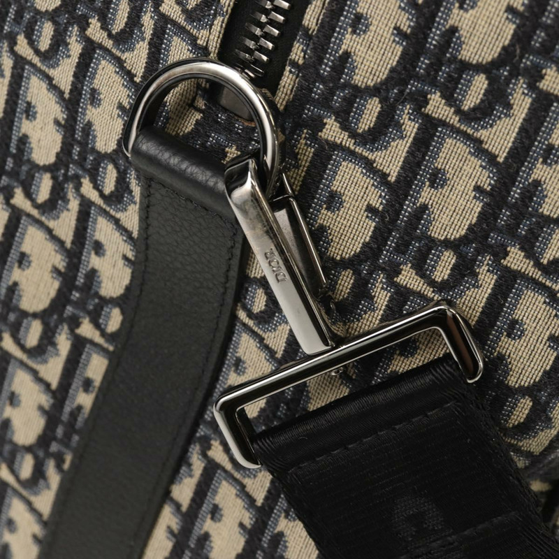 【日本直送】Christian Dior Trotter 帆布提花 Lango 50 手袋 海軍藍 銀色 正品 152454SM-19