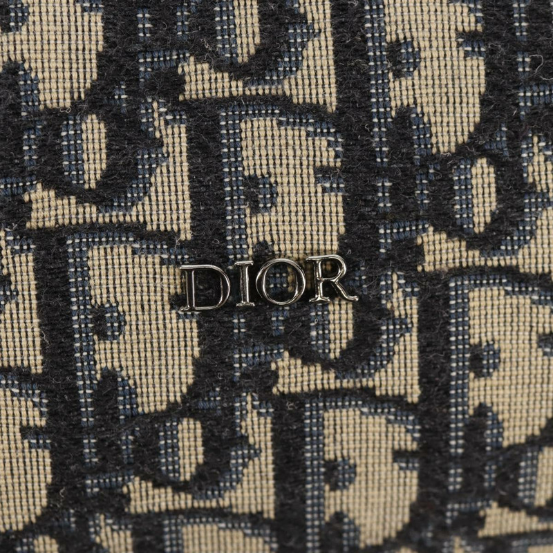 【日本直送】Christian Dior Trotter 帆布提花 Lango 50 手袋 海軍藍 銀色 正品 152454SM-20