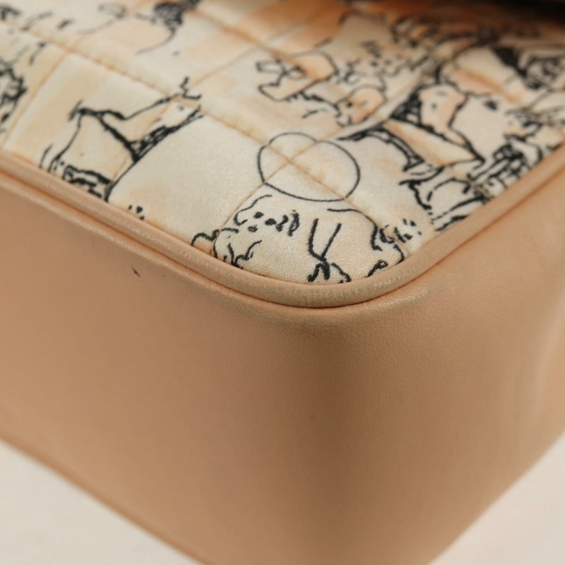 【日本直送】香奈兒 Choco Bar 系列鏈條包，皮革棉質米色金色雙C標誌，正品編號 152448V-16