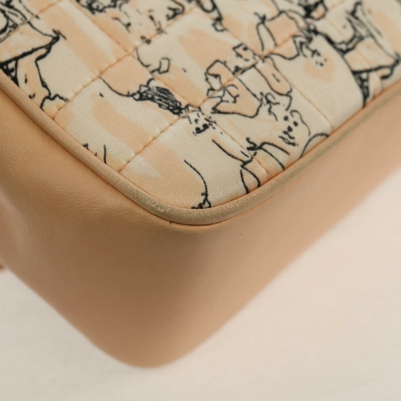 【日本直送】香奈兒 Choco Bar 系列鏈條包，皮革棉質米色金色雙C標誌，正品編號 152448V-17