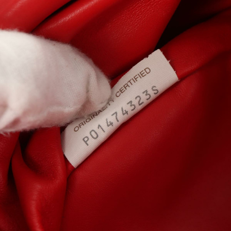 【日本直送】BOTTEGA VENETA 鏈條肩背包 皮革 紅色 銀色 正品 BA7679V-11