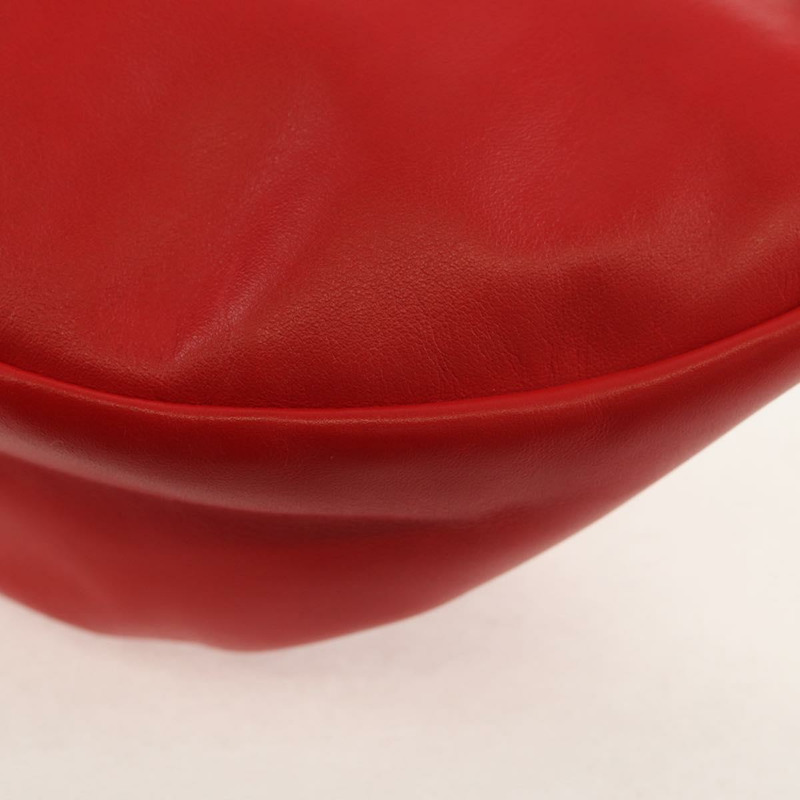 【日本直送】BOTTEGA VENETA 鏈條肩背包 皮革 紅色 銀色 正品 BA7679V-16