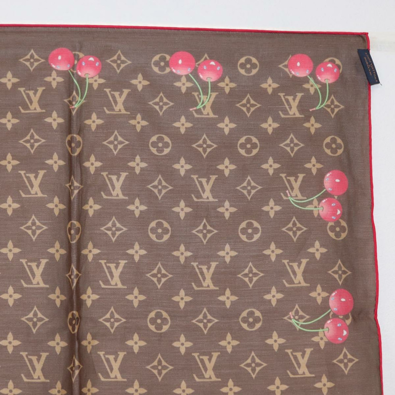 【日本直送】路易威登 Monogram Cherry LVxTM Carre 55 絲巾 M96090 LV Auth BA7938M-8