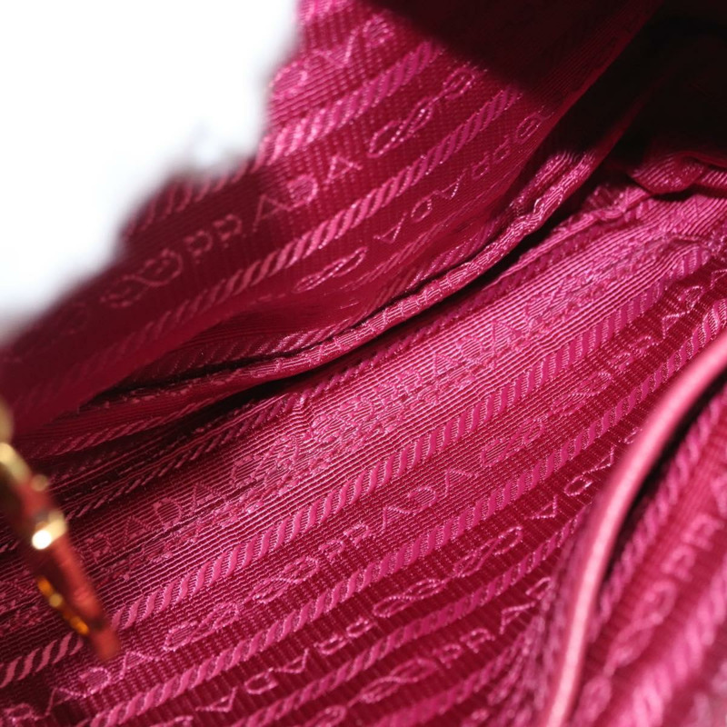 【日本直送】PRADA 鏈條單肩包 尼龍皮革 粉紅色 金色裝飾 正品 ka140-9