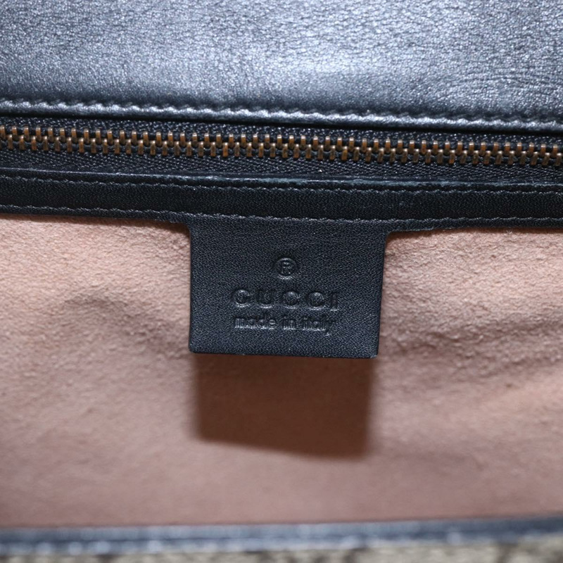 【日本直送】GUCCI GG Supreme 貓頭手提包 PVC 兩用 米色 金色 476435 正品 153975-19