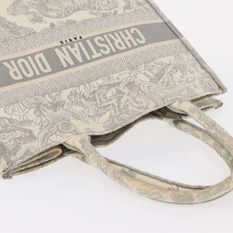 【日本直送】Christian Dior Toile De Jouy Book Tote 手袋 帆布 灰色 正品 ka113V-5