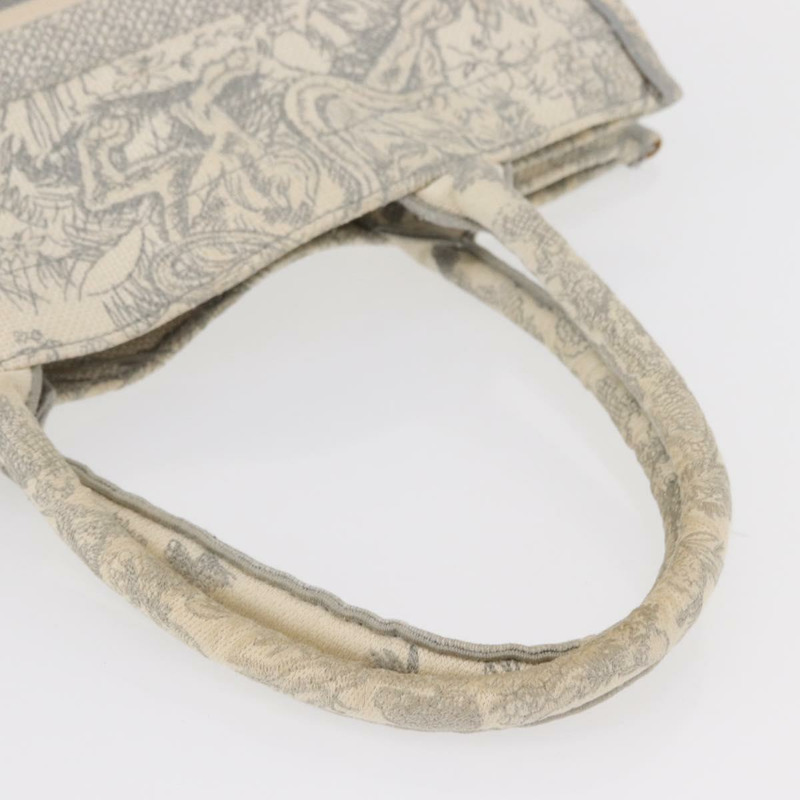 【日本直送】Christian Dior Toile De Jouy Book Tote 手袋 帆布 灰色 正品 ka113V-6