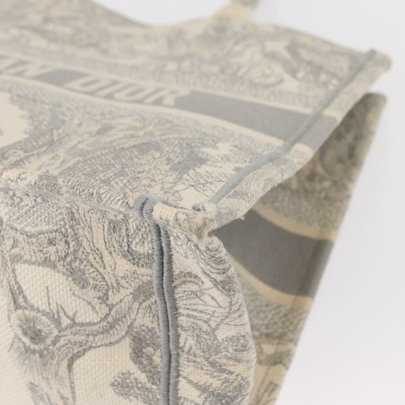 【日本直送】Christian Dior Toile De Jouy Book Tote 手袋 帆布 灰色 正品 ka113V-13