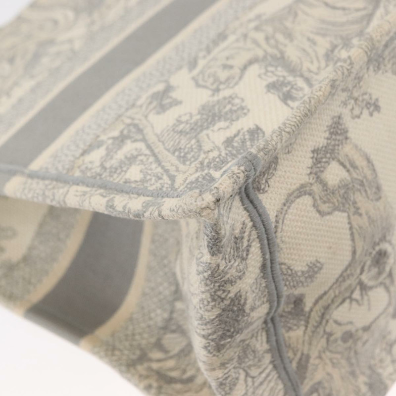 【日本直送】Christian Dior Toile De Jouy Book Tote 手袋 帆布 灰色 正品 ka113V-14