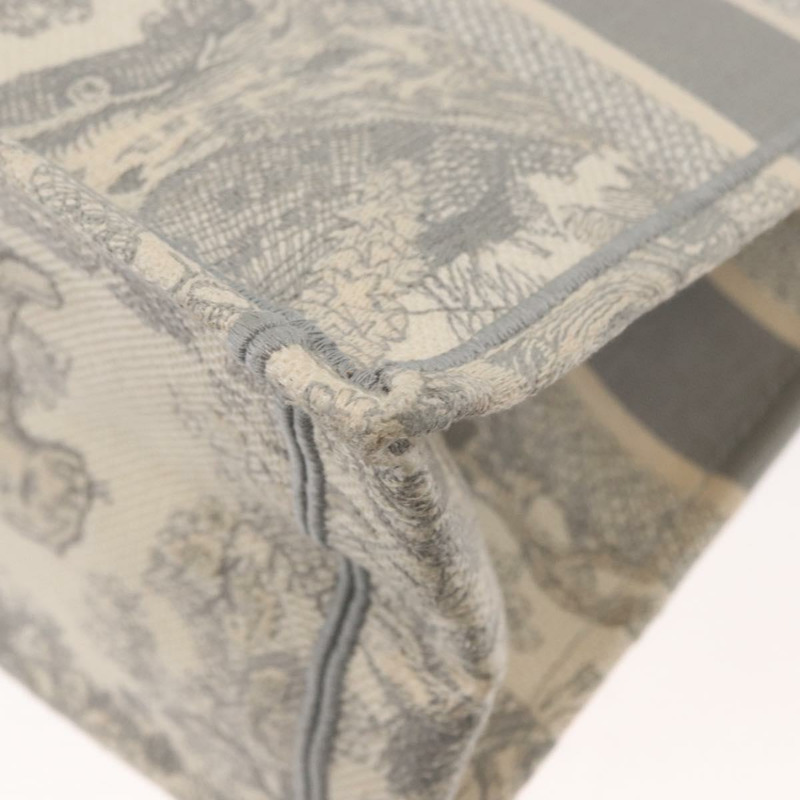 【日本直送】Christian Dior Toile De Jouy Book Tote 手袋 帆布 灰色 正品 ka113V-15