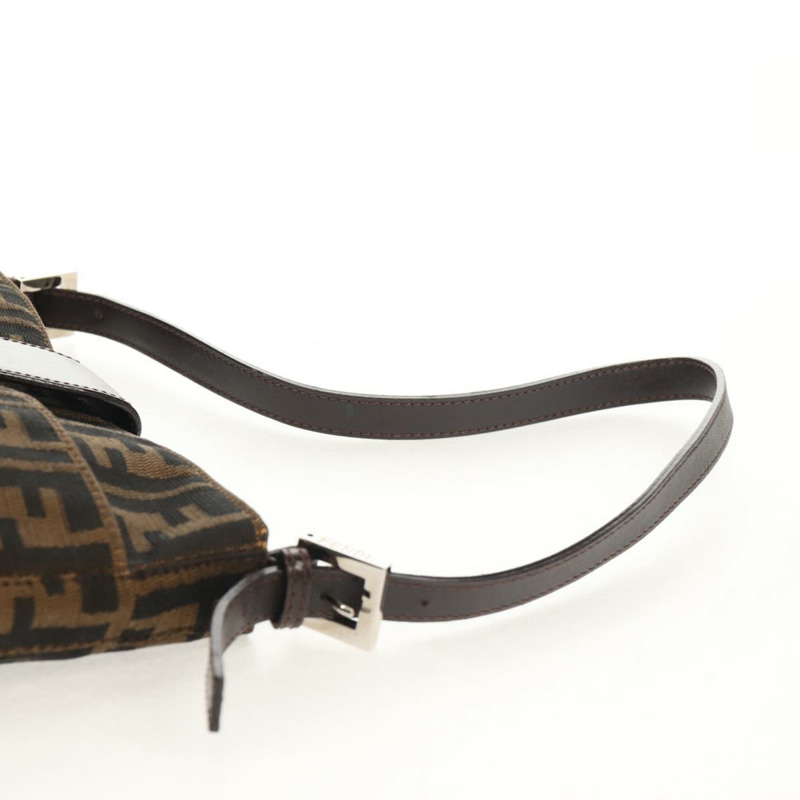 【日本直送】FENDI Zucca帆布Mamma Baguette單肩包 黑色棕色 正品 153620SAV-13