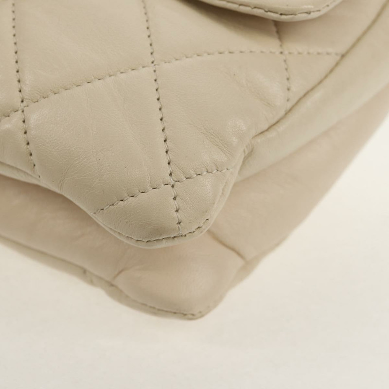 【日本直送】香奈兒單肩包，羊皮材質，白色，銀色雙C標誌，正品編號148619AV-15