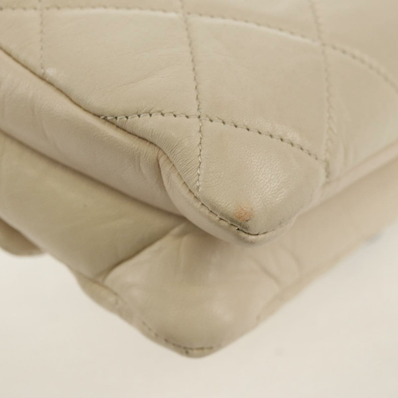 【日本直送】香奈兒單肩包，羊皮材質，白色，銀色雙C標誌，正品編號148619AV-16