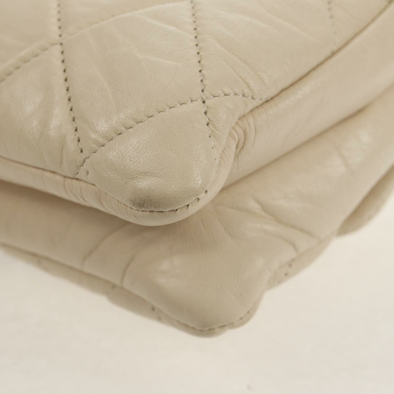 【日本直送】香奈兒單肩包，羊皮材質，白色，銀色雙C標誌，正品編號148619AV-17