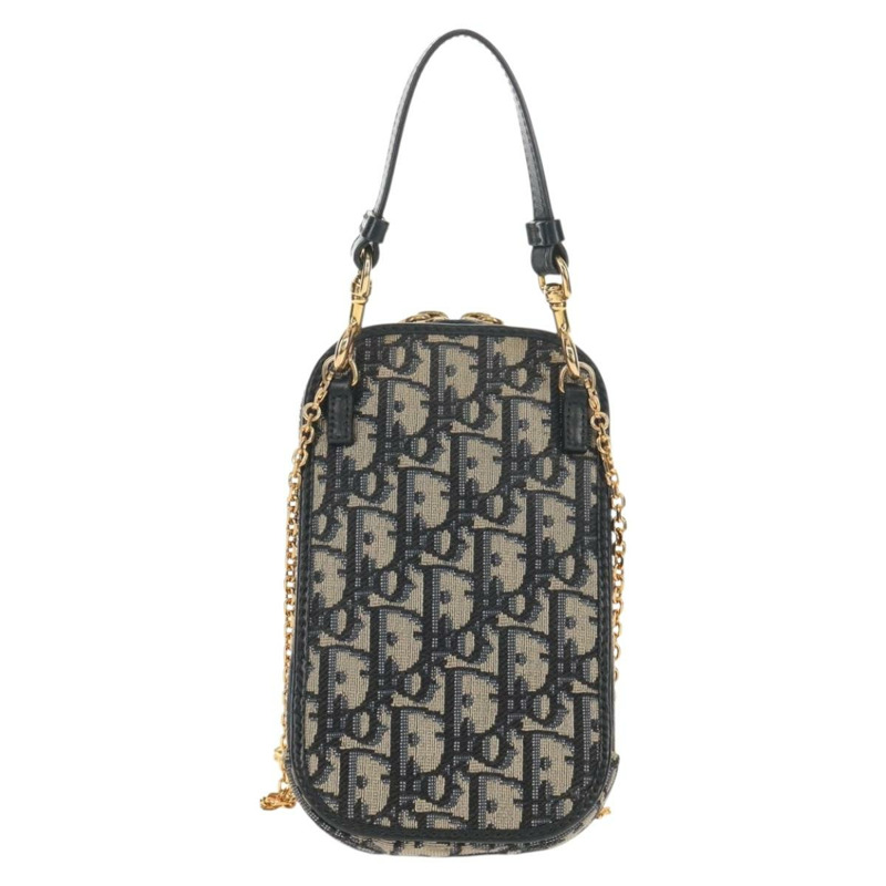 【日本直送】Christian Dior Trotter帆布手機支架鏈條蒙田包海軍藍正品 154027M-1