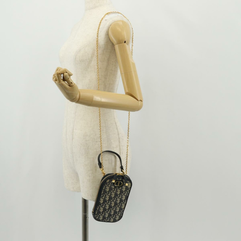 【日本直送】Christian Dior Trotter帆布手機支架鏈條蒙田包海軍藍正品 154027M-25
