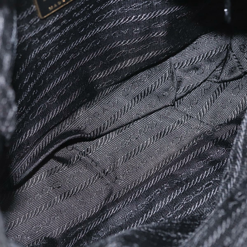 【日本直送】PRADA 尼龍黑色金色鏈條單肩包 Auth bs31178-9