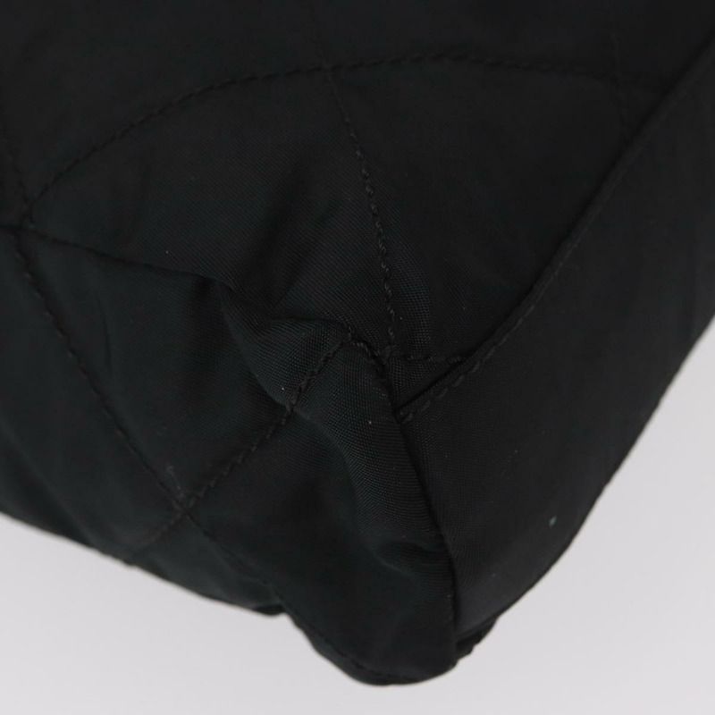 【日本直送】PRADA 尼龍黑色金色鏈條單肩包 Auth bs31178-13