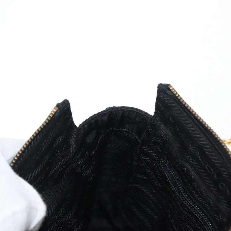 【日本直送】PRADA 尼龍黑色金色鏈條單肩包 Auth bs31178-20